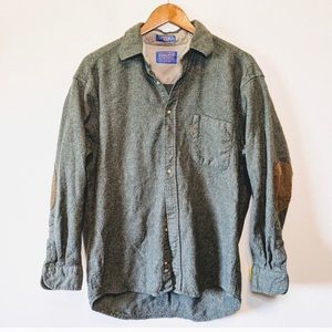 Pendleton Vintage Green Wool Button Down